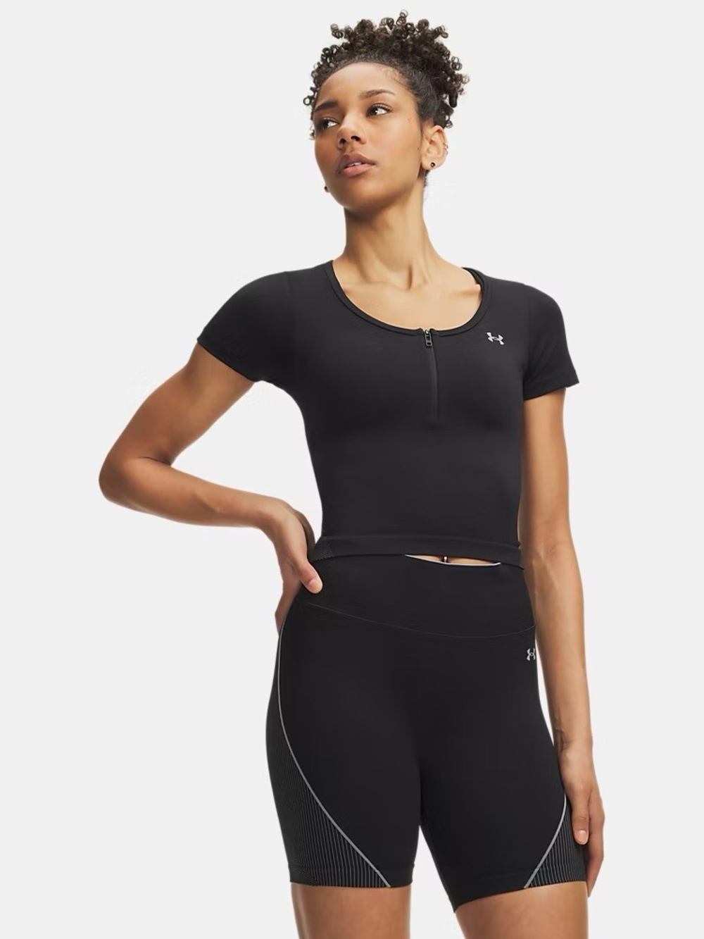 NWT Under Armour UA Vanish Seamless
Women's Crop Zip Short Sleeve - Fast-Drying
